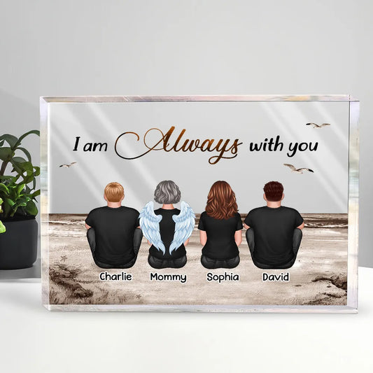 Always With You Sky Family Members, Memorial Personalized Acrylic Block Plaque, Sympathy Gift