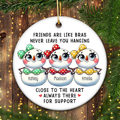 Personalized Snowman Friendship Christmas Ornaments 2024, Funny Gifts Christmas Ornaments for Besties