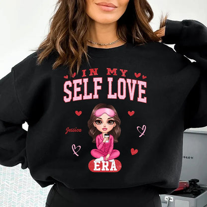 In My Self Love Era Valentine's Personalized Sweater, Personalized Valentine Anti-Valentine Sweater