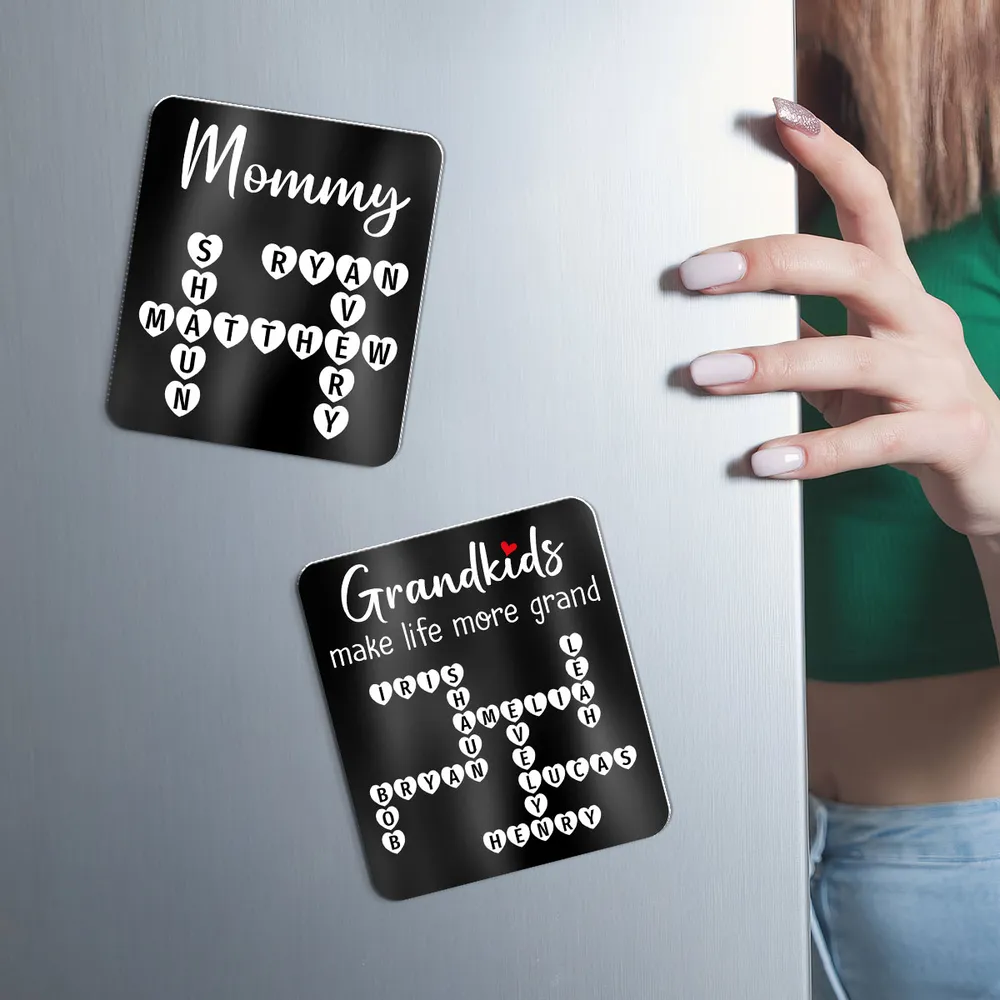 The Greatest Gift You Ever Know Crossword Puzzle Art Gift For Grandma Personalized Acrylic Fridge Magnet