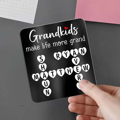 The Greatest Gift You Ever Know Crossword Puzzle Art Gift For Grandma Personalized Acrylic Fridge Magnet