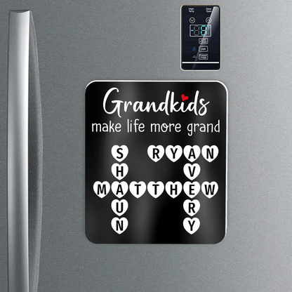 The Greatest Gift You Ever Know Crossword Puzzle Art Gift For Grandma Personalized Acrylic Fridge Magnet
