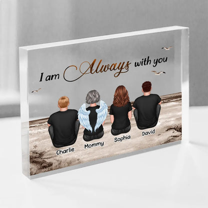 Always With You Sky Family Members, Memorial Personalized Acrylic Block Plaque, Sympathy Gift