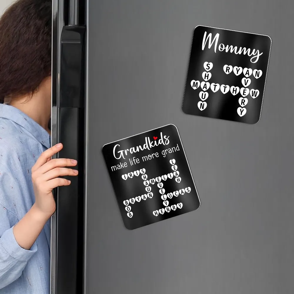 The Greatest Gift You Ever Know Crossword Puzzle Art Gift For Grandma Personalized Acrylic Fridge Magnet