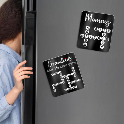 The Greatest Gift You Ever Know Crossword Puzzle Art Gift For Grandma Personalized Acrylic Fridge Magnet