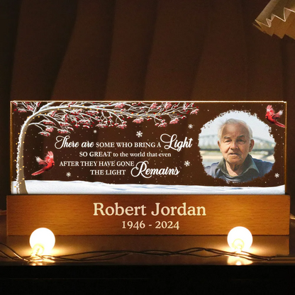 There Are Some Who Bring A Light So Great To The World Personalized Acrylic Block LED Night Light, Memorial Gift, Sympathy Gift for Loss of Loved One