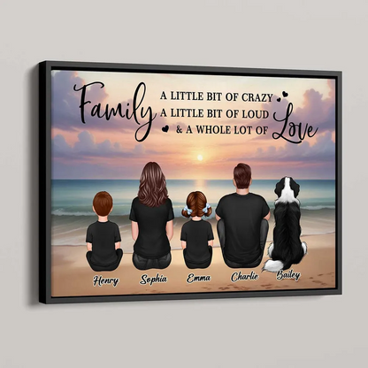 Family Whole Lot Of Love Realistic Beach Landscape – Personalized Poster