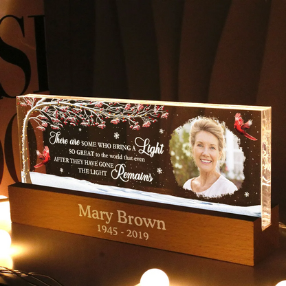 There Are Some Who Bring A Light So Great To The World Personalized Acrylic Block LED Night Light, Memorial Gift, Sympathy Gift for Loss of Loved One