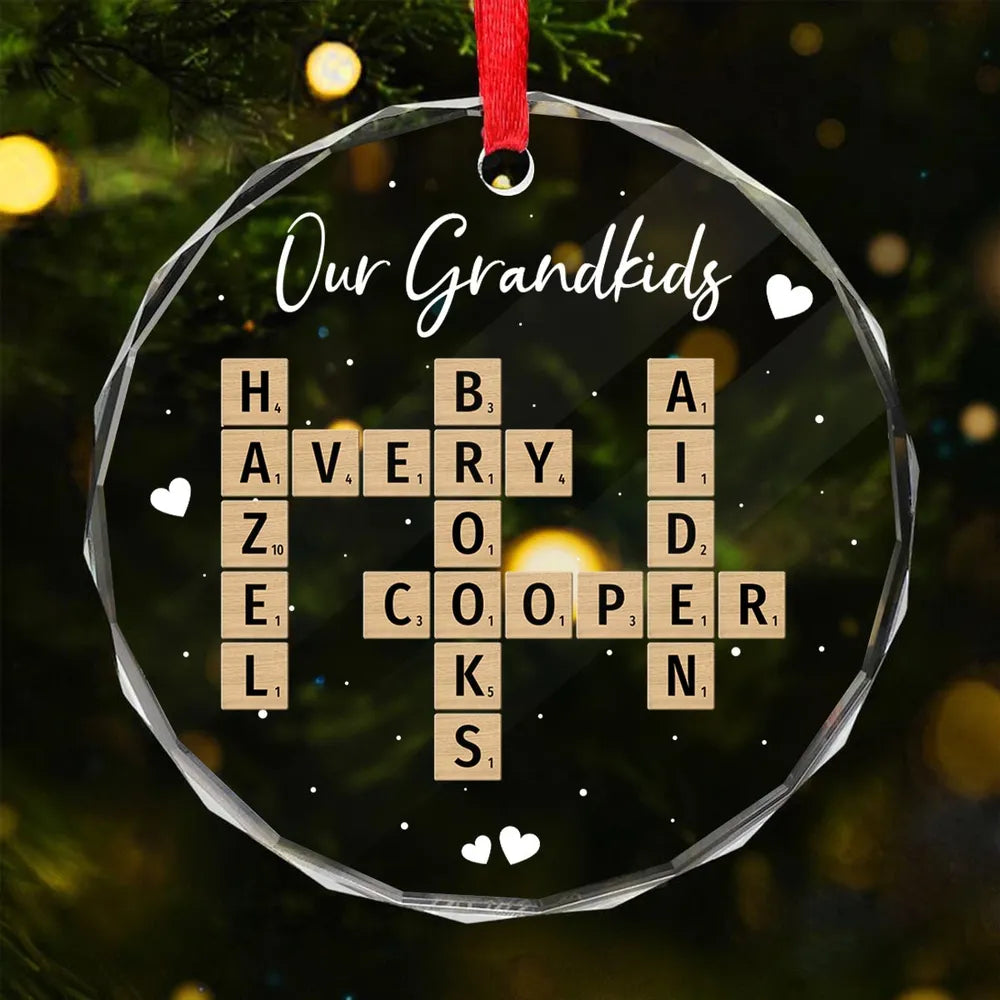 Unique Decor Crossword Puzzle Art Personalized Acrylic Ornament