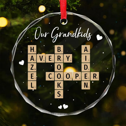 Unique Decor Crossword Puzzle Art Personalized Acrylic Ornament