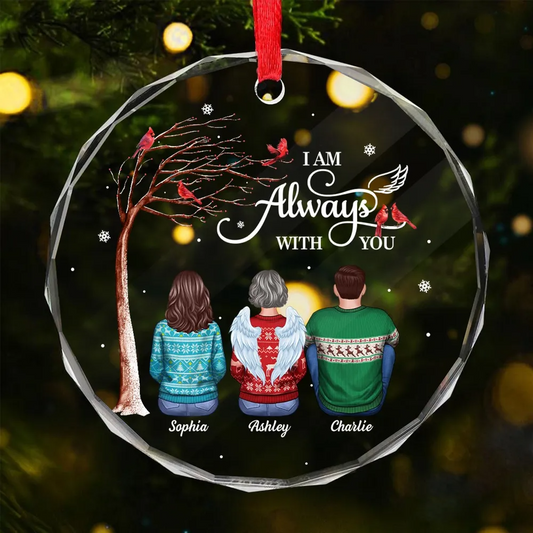 Always With You Cardinal Memorial Remembrance Keepsake Personalized Acrylic Ornament