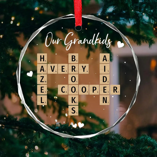 Unique Decor Crossword Puzzle Art Personalized Acrylic Ornament