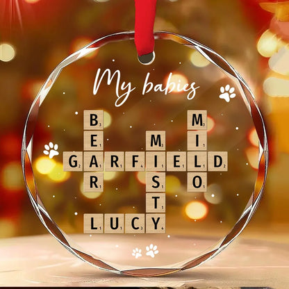 Unique Decor Crossword Puzzle Art Personalized Acrylic Ornament