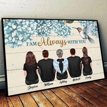 Hummingbird I Am Always With You Memorial Personalized Poster