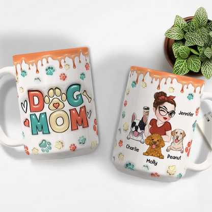 Mom Of Dogs Version 2 - Personalized Custom 3D Inflated Effect Mug