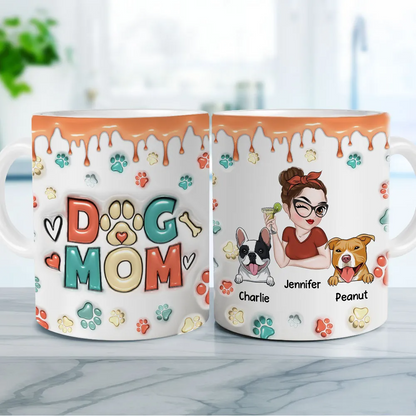 Mom Of Dogs Version 2 - Personalized Custom 3D Inflated Effect Mug