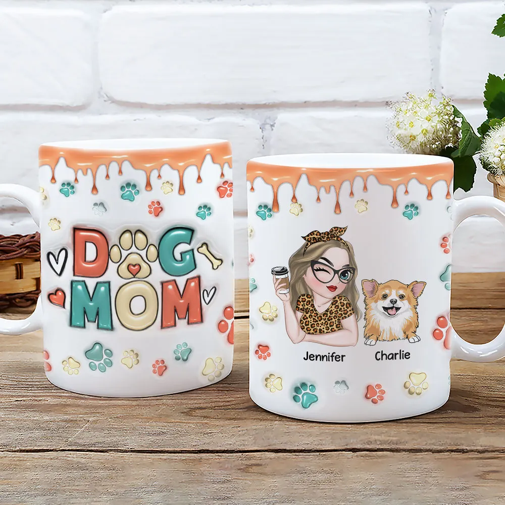 Mom Of Dogs Version 2 - Personalized Custom 3D Inflated Effect Mug