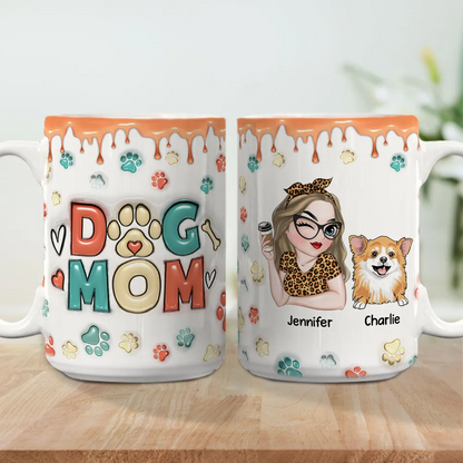 Mom Of Dogs Version 2 - Personalized Custom 3D Inflated Effect Mug