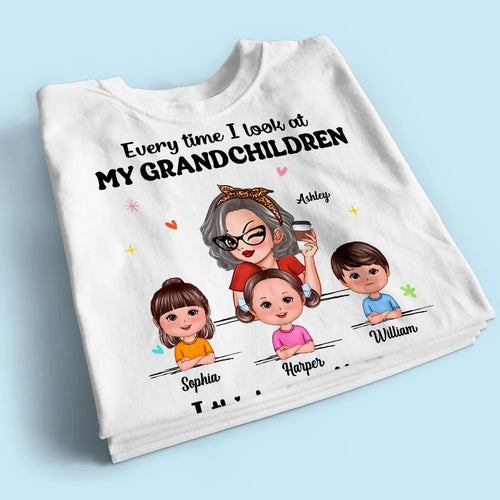 Wow How Did I Get So Lucky Personalized Shirt, Gift For Grandma