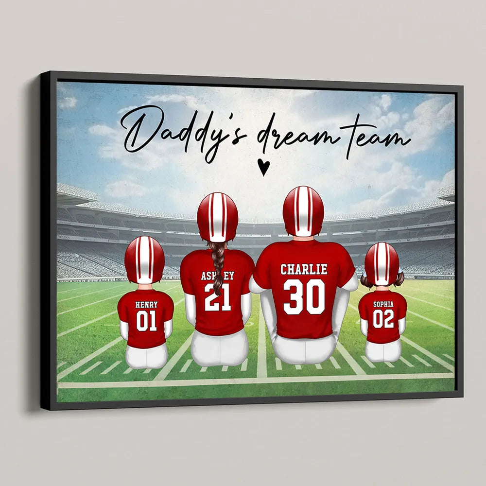 Football Team Personalized Poster, Gift For Family