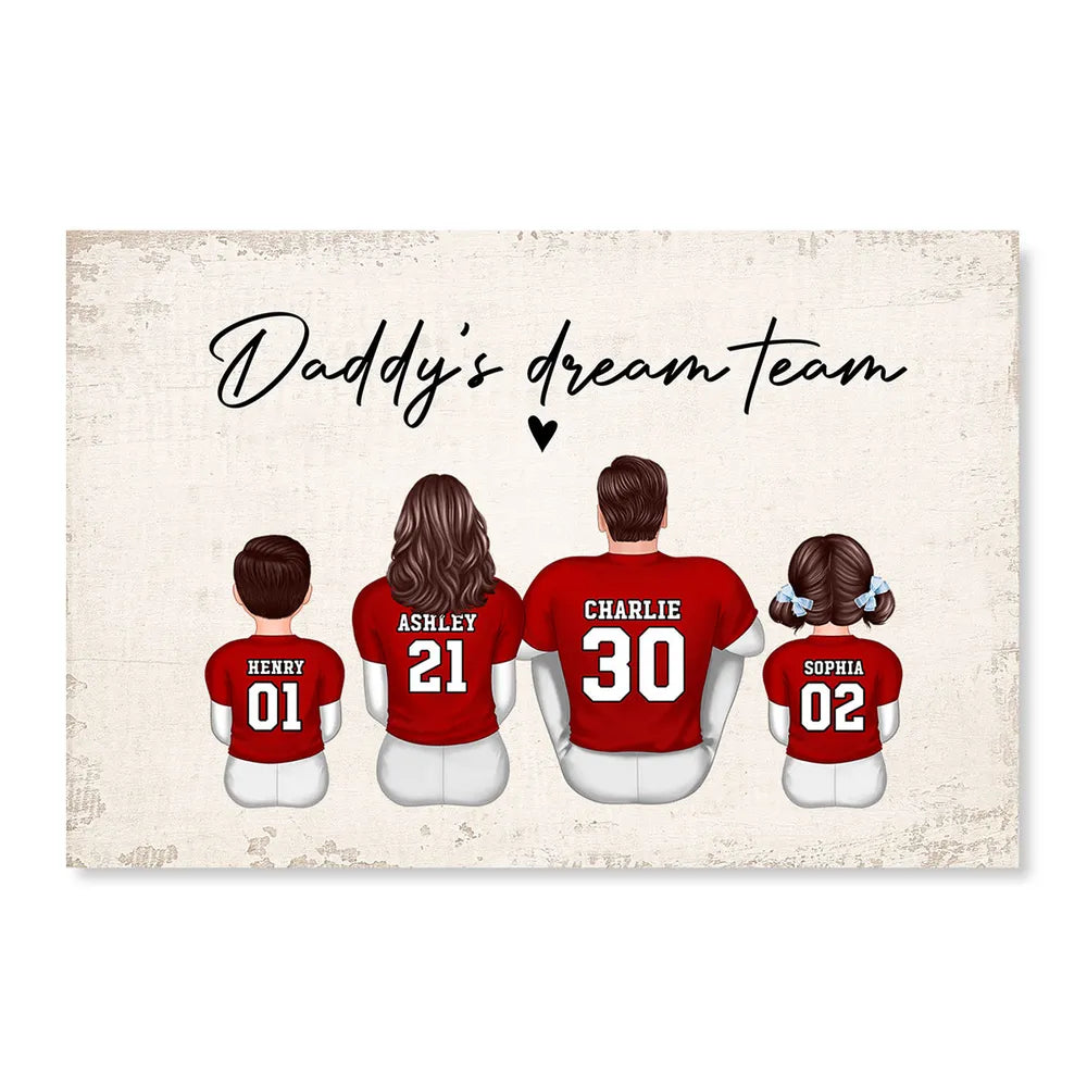 Football Team Personalized Poster, Gift For Family