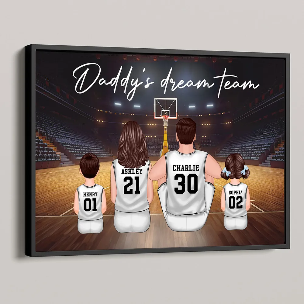 Basketball Team Personalized Poster, Gift For Family