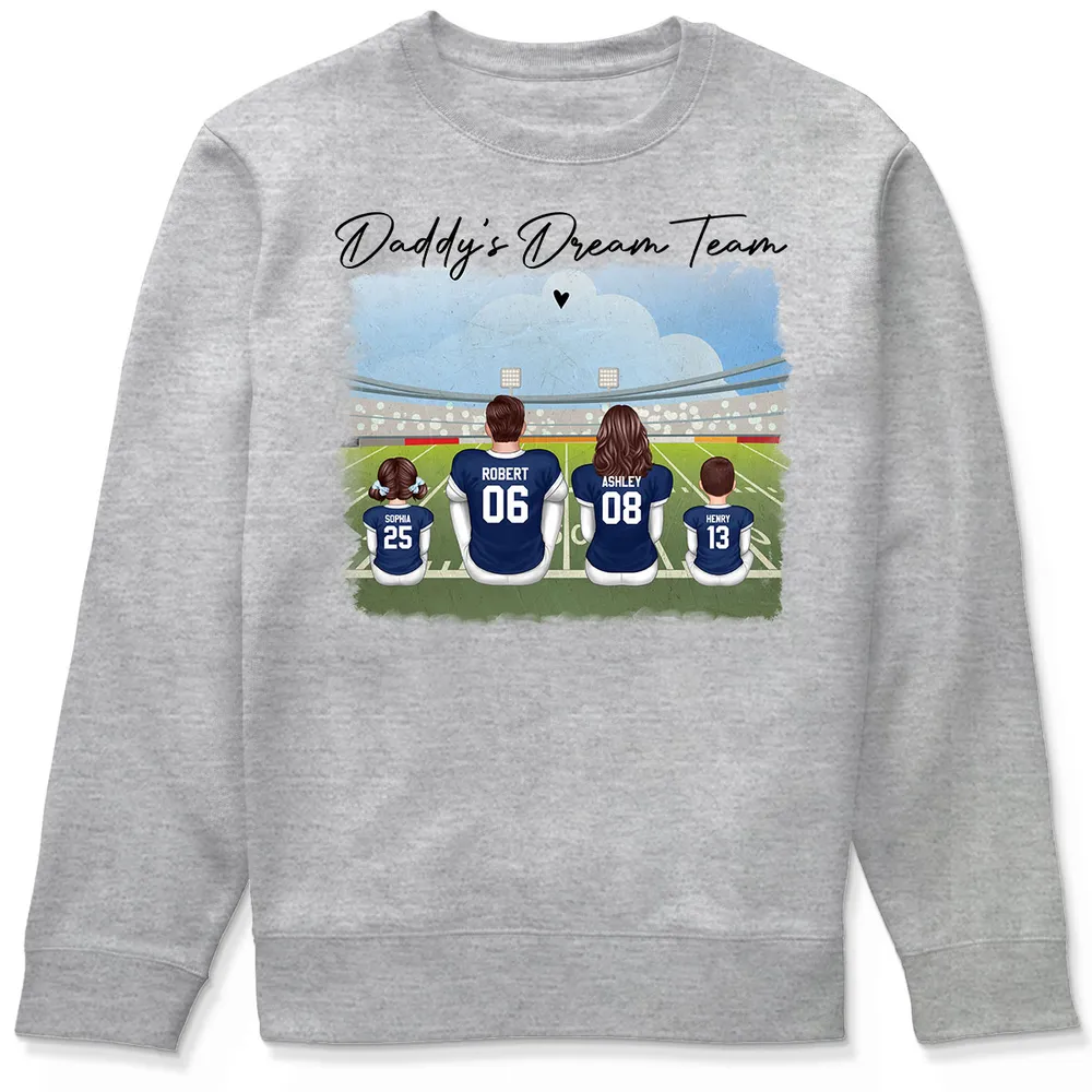 American Football Dad Team Family Personalized Shirt