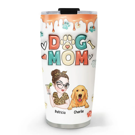 Mom Of Dogs - Personalized Custom 3D Inflated Effect Tumbler