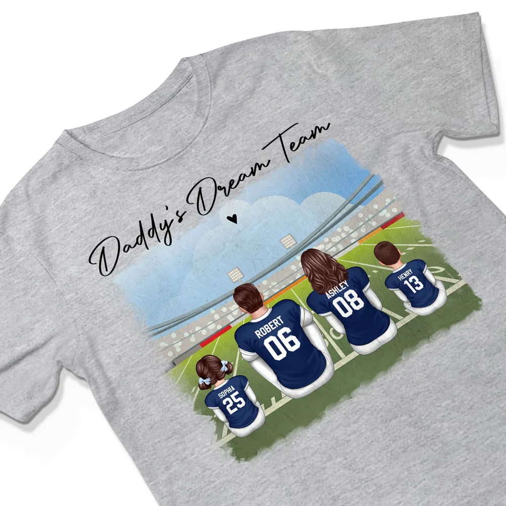 American Football Dad Team Family Personalized Shirt