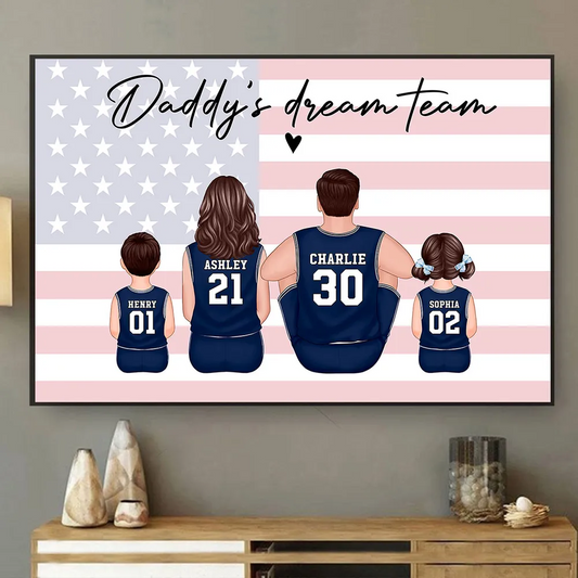 Basketball Team Personalized Poster, Gift For Family