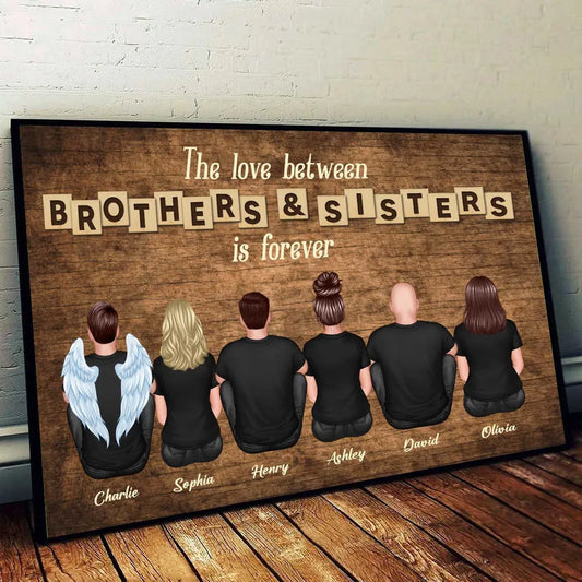 Love Between Brothers & Sisters Personalized Poster