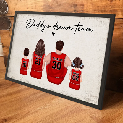 Basketball Team Personalized Poster, Gift For Family