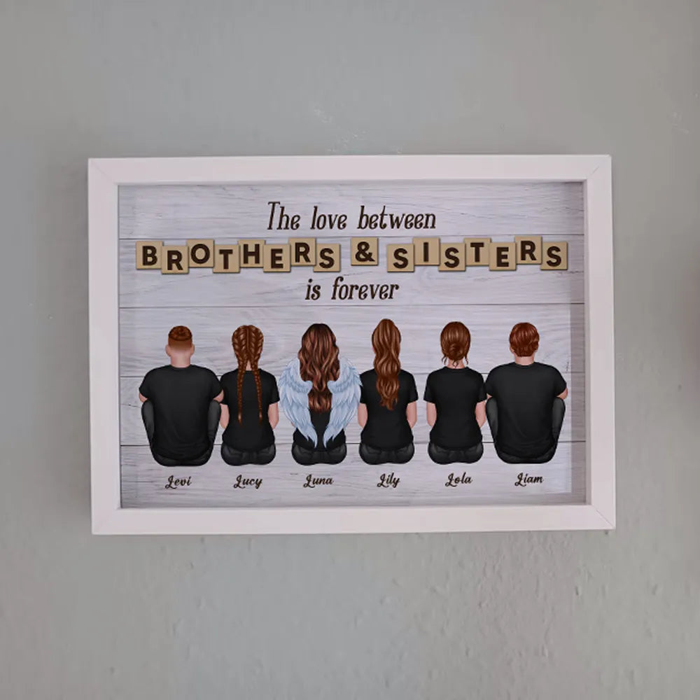 Love Between Brothers & Sisters Personalized Poster