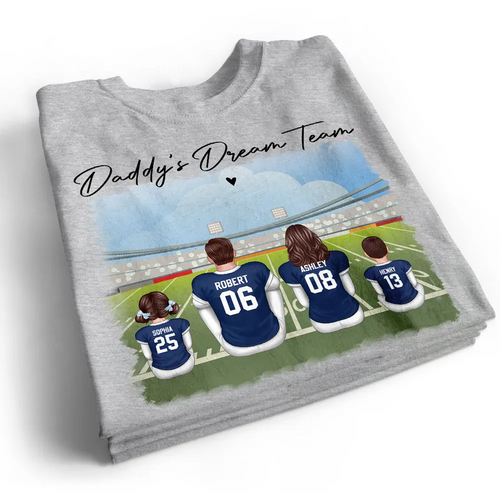 American Football Dad Team Family Personalized Shirt