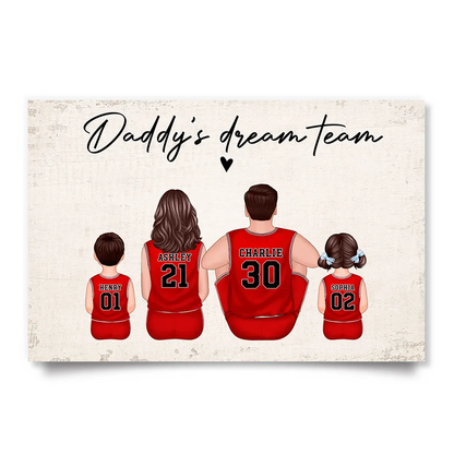 Basketball Team Personalized Poster, Gift For Family