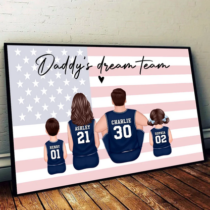 Basketball Team Personalized Poster, Gift For Family