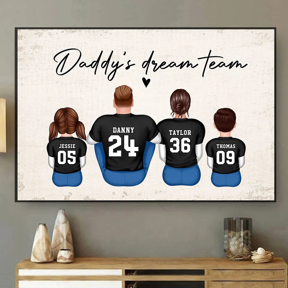 Football Team Personalized Poster, Gift For Family