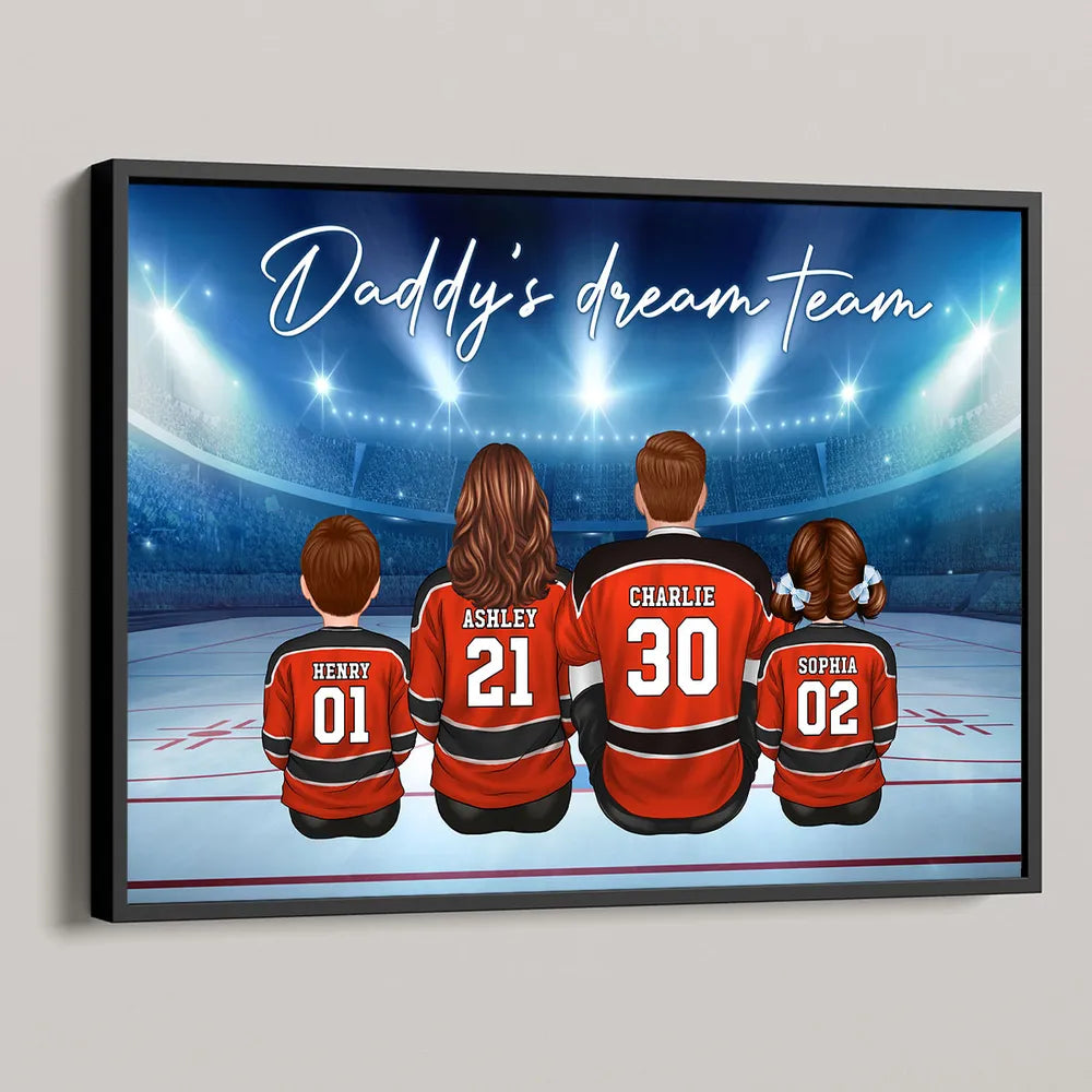 Hockey Team Personalized Poster, Gift For Family