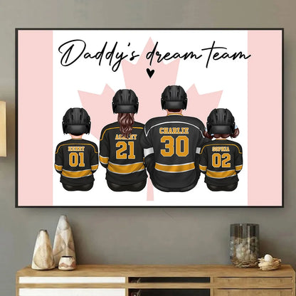 Hockey Team Personalized Poster, Gift For Family