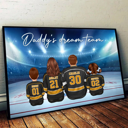 Hockey Team Personalized Poster, Gift For Family