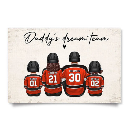 Hockey Team Personalized Poster, Gift For Family