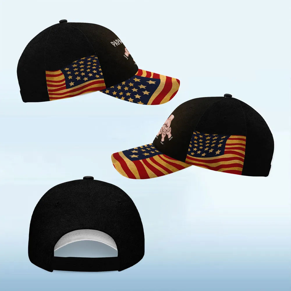 Grandpa Fist Bump Nation Flag Personalized Classic Cap