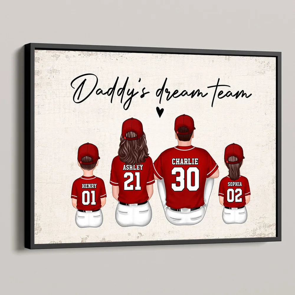 Baseball Team Personalized Poster, Father's Day Gift For Dad