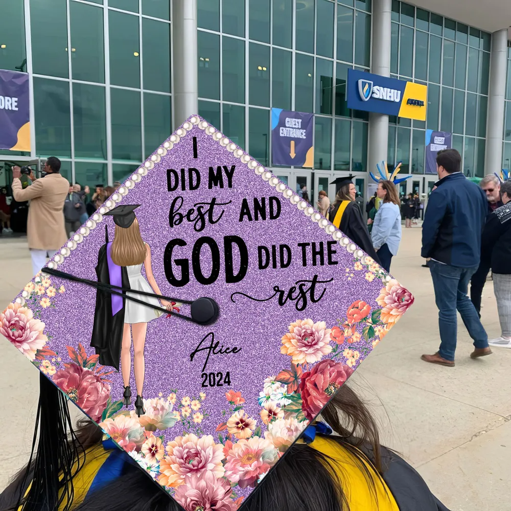 Những người bạn - Lớp hoa nhiều màu được cá nhân hóa của năm 2024 Mũ đội mũ tốt nghiệp, Đồ lưu niệm tốt nghiệp - Đồ lưu niệm tốt nghiệp được cá nhân hóa 