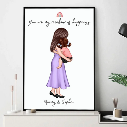 You Are My Everything Mom Holding Kid Personalized Poster, First Mother's Day Gift