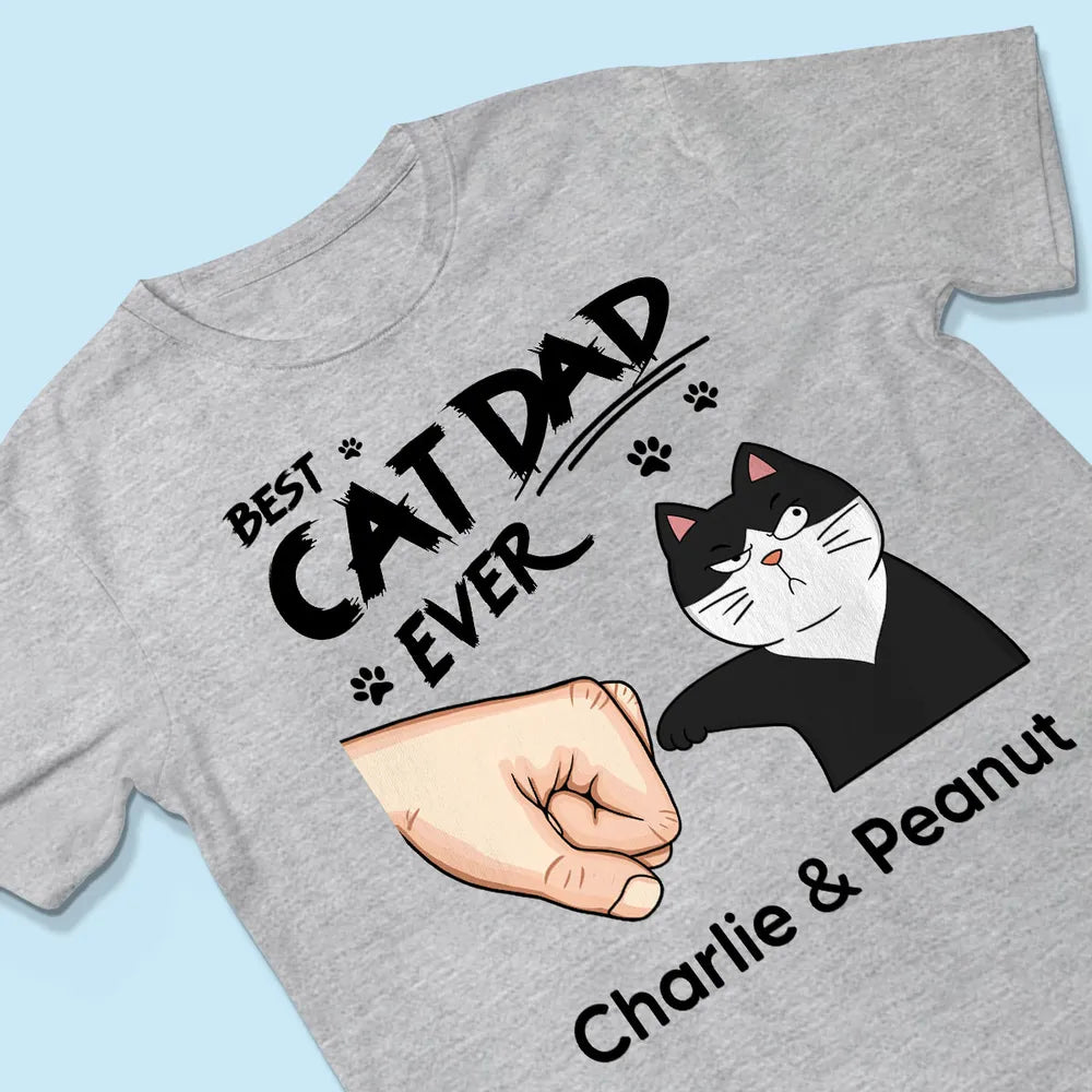 Certified Best Cat Dad Personalized Shirt, Funny Father's Day Gift For Cat Dad, Husband, Boyfriend