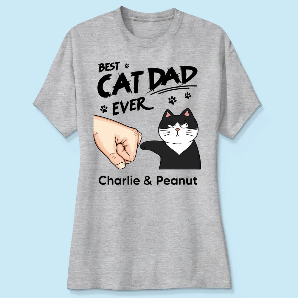 Certified Best Cat Dad Personalized Shirt, Funny Father's Day Gift For Cat Dad, Husband, Boyfriend