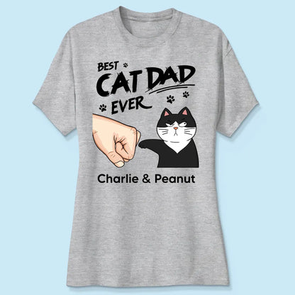 Certified Best Cat Dad Personalized Shirt, Funny Father's Day Gift For Cat Dad, Husband, Boyfriend