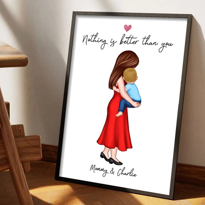 You Are My Everything Mom Holding Kid Personalized Poster, First Mother's Day Gift