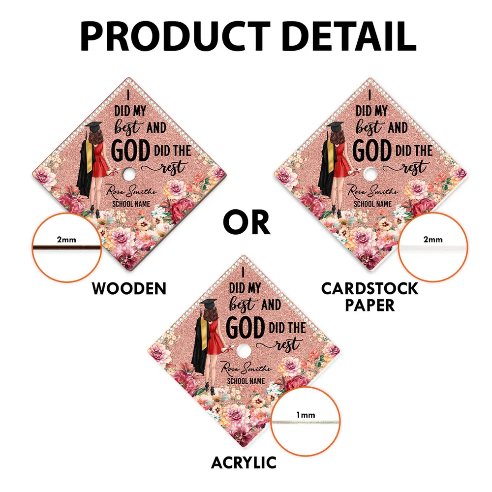 Những người bạn - Lớp hoa nhiều màu được cá nhân hóa của năm 2024 Mũ đội mũ tốt nghiệp, Đồ lưu niệm tốt nghiệp - Đồ lưu niệm tốt nghiệp được cá nhân hóa 